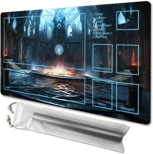 Vista 20 de MTG - Tapete de juego tamaño 24 x 14 pulgadas, bolsas de almacenamiento gratuitas, respaldo antideslizante, impresión, ideal para entusiastas