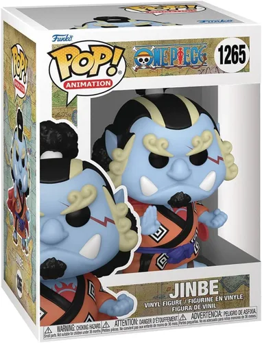 Vista 2 de POP Jinbe Funko - Figura de vinilo de una pieza (paquete con funda protectora de caja compatible), multicolor, 3.75 pulgadas