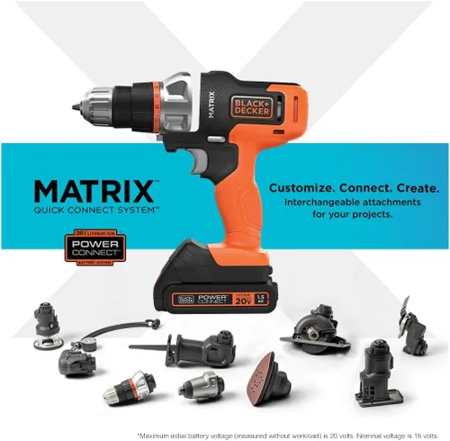 Vista 5 de Juego de 6 herramientas con estuche Matrix BDCDMT1206KITC de Black & Decker