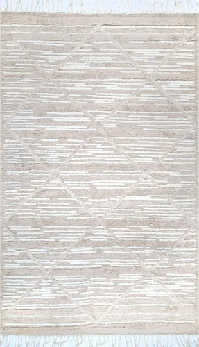 Vista 3 de Rugs USA Bing Shag - Alfombra de área, 5 x 8 pies, color beige