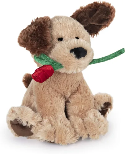 Vista 2 de GUND Peluche de perro de San Valentín de Deangelo con rosa roja