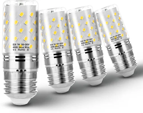 Vista 12 de Heifymi E26 Bombillas LED de Candelabro Equivalentes a 60W, Bombillas LED de Vela E26 de 7W de 750lm, Bombillas Colgantes de Candelabro E26 de 2700K