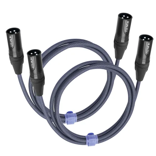 Vista 18 de Paquete de 2 cables de audio de equilibrio de 3 pines hembra a hembra, cables de conexión de micrófono de 3 pines, cables de conexión XLR hembra DMX