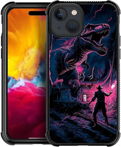 Vista 757 de Funda compatible con iPhone 15, diseño de elefantes africanos, diseño increíble a prueba de golpes, antiarañazos, carcasa trasera de policarbonato
