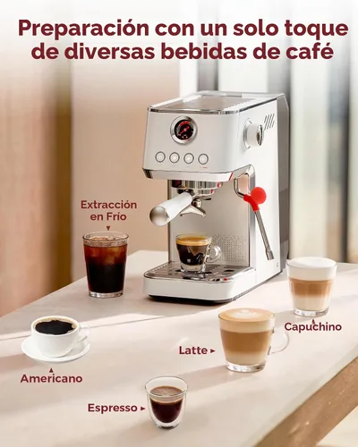 Vista 8 de Tuni E2 Gen3 - Máquina de café expreso de doble caldera con potencia de Marfil