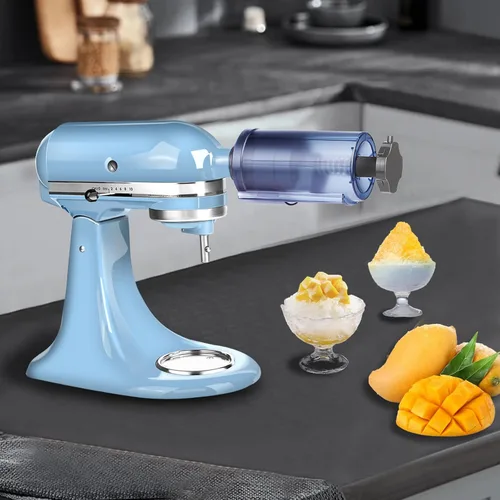 Vista 6 de Accesorio de hielo afeitado para batidora de pie de ayuda de cocina, máquina de cono de nieve, máquina de hielo afeitado, máquina de hielo de nieve