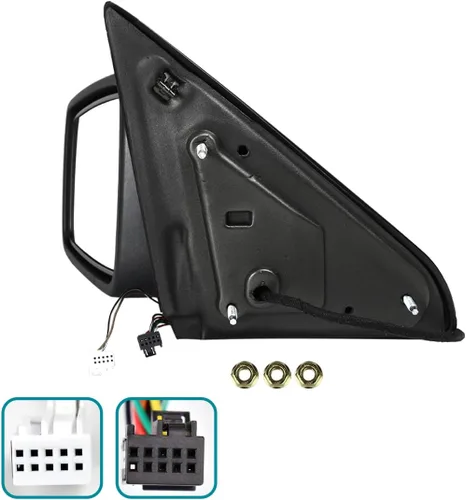 Vista 9 de Spec-D Tuning espejo lateral plegable con sensor de temperatura calefactado, cromado, lado del conductor, compatible con Dodge Ram 1500 2013-2019