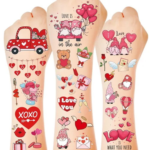 Vista 10 de 64 PIEZAS 4 Hojas Juego de Tatuajes Temporales del 4 de Julio, Decoraciones Patrióticas para Fiestas de Cara y Cuerpo, Calcomanías de Tatuajes