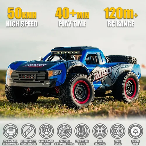 Vista 3 de Autos RC 1:14 Camión RC 30 MPH 4WD Auto de Control Remoto Todo Terreno Carro Trofeo para Adultos Niños Juguetes Rápidos Todoterreno RC Buggy Big