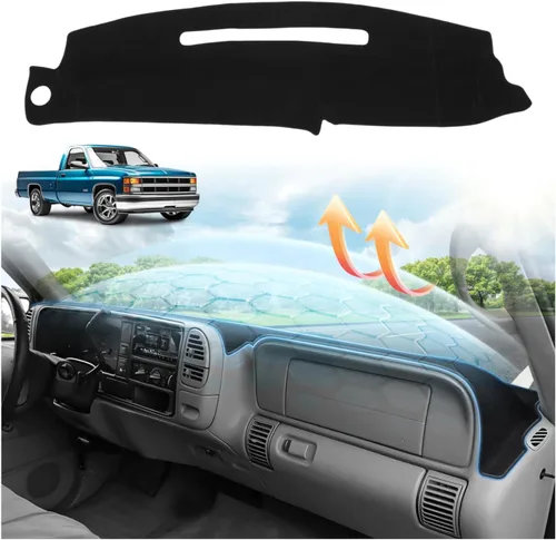 Vista 79 de CARTIST Cubierta negra para salpicadero para Toyota Solara 2004-2008, antideslizante, antirreflejo, protección UV, tapete interior de primera calidad
