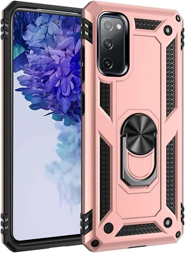 Vista 10 de Funda de grado militar para Samsung Galaxy S20 FE Funda Galaxy S20 FE 5G Funda 360 metal giratorio anillo soporte soporte Armadura resistente a