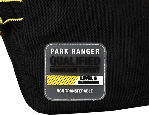 Vista 2 de Mochila negra con logotipo de seguridad Jurassic Park Negro osfa