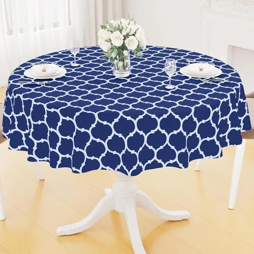 Vista 54 de Smiry - Mantel cuadrado de vinilo impermeable con respaldo de franela para mesas cuadradas, manteles de plástico lavables a prueba de derrames