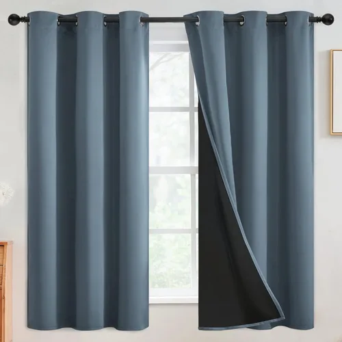Vista 154 de SimpleHome - Cortinas opacas 100% para recámara, cortinas de ventana con ojales beige, con aislamiento térmico, cortinas de oscurecimiento