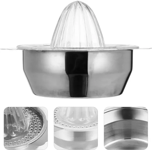 Vista 6 de Uonlytech Manual Stainless Steel Lemon Juicer 304 Food-grade Hand Squeezer Fruit Citrus Press for Kitchen and Outdoor Use