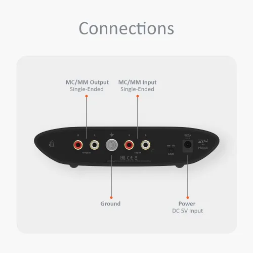 Vista 6 de iFi Audio Zen Air Phono - Reduce el silbido y el ruido en la reproducción de vinilo - Preamplificador de escenario de fono de alta resolución