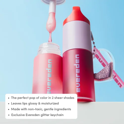 Vista 8 de Evereden Happy Kids Skin & Lips Rutine – Set de lavado facial y crema facial con vitaminas y aceite labial tintado, cuidado de la piel limpio