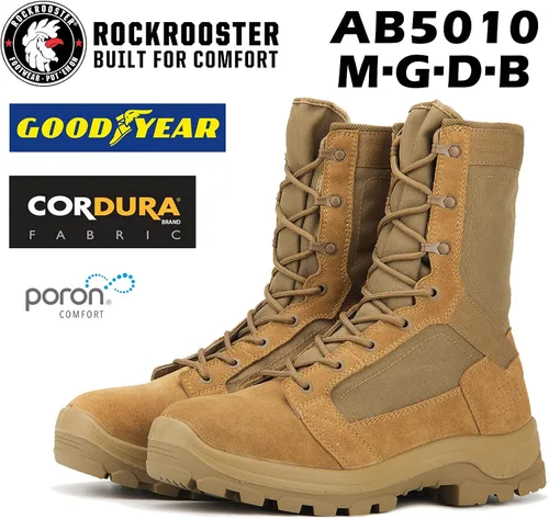 Vista 4 de ROCKROOSTER M.G.D.B Tactical Boots for men, 8 inch XX-wide Soft Toe, Comfortable Anti-Fatigue Tech, Durable, Quick Dry Ankle Support Combat