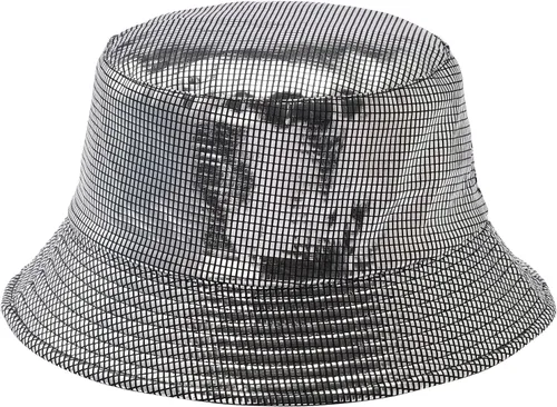 Vista 11 de MILAKOO Rock Metallic Bucket Hat Gorra reversible Unisex pescador ala ancha Rock Punk Hippie Sombrero