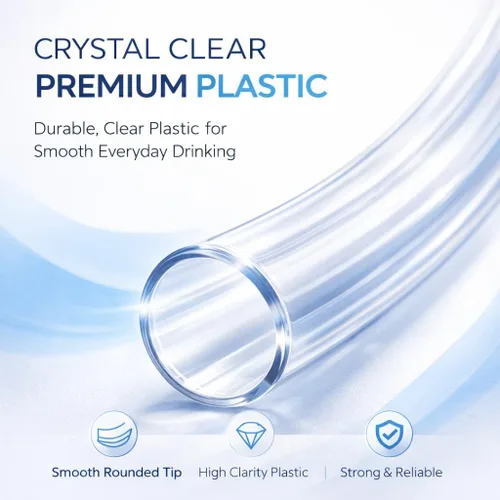 Vista 3 de Perfect Stix Pajitas para beber sin envolver de 7.75 pulgadas, popotes de plástico estándar para refrescos, jugos, batidos y bebidas frías, popotes