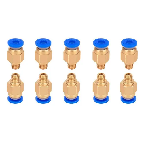 Vista 7 de PC4-M6 Conexión neumática Push to Connect + PC4-M10 Recta de montaje rápido para impresora 3D Bowden Extrusora 20pcs