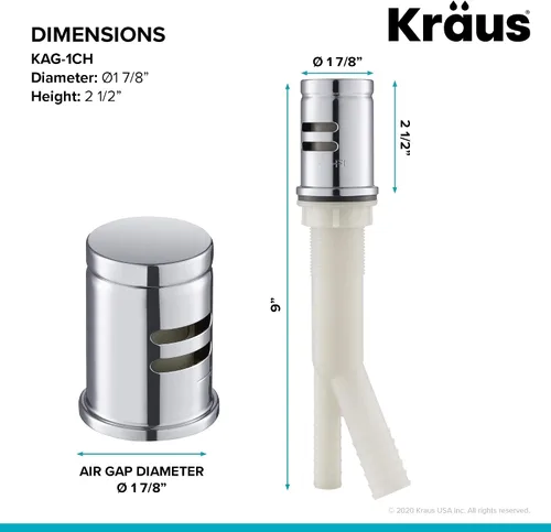 Vista 7 de Kraus KPF-1610CH-KAG-1CH Bolden - Grifo de cocina comercial y monomando de 18 pulgadas con separador de aire, cromado