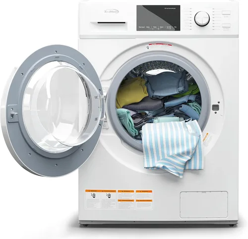 Vista 14 de KoolMore Paquete de lavadora + secadora de gran capacidad: lavadora de carga frontal de 4.5 pies cúbicos [120 V] (FLW-5CWH) + secadora de carga