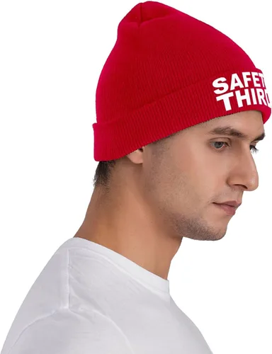 Vista 4 de Linlinouz Safety Third - Gorro de invierno para hombre y mujer