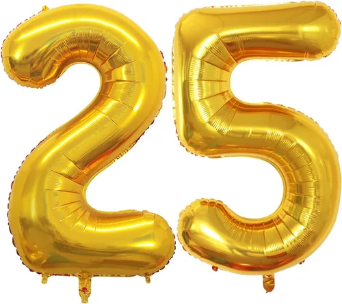 Vista 430 de Goer, conjunto de globos de papel aluminio para decoraciones de cumpleaños, globos de las letras de feliz cumpleaños y de números Oro