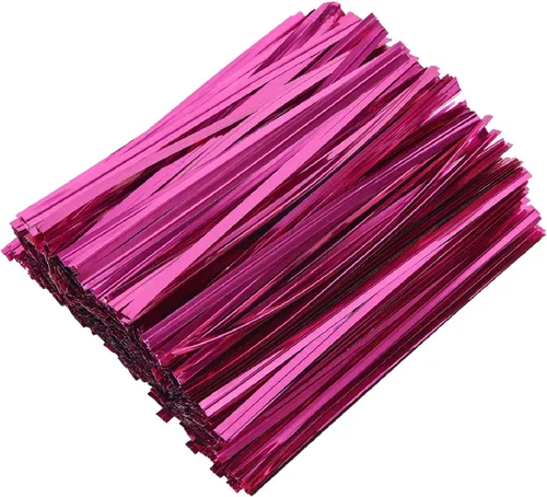 Vista 9 de 800 piezas de 4" lazos de torsión metálicos (verde) para lazos de panadería, bolsas de dulces, bolsas de café, lazos para bolsas de regalo