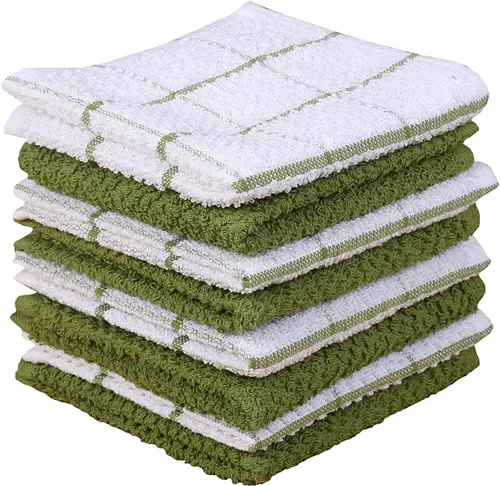 Vista 10 de AMOUR INFINI Juego de 8 paños de cocina para lavar platos, altamente absorbentes, súper suaves, trapos reutilizables de secado rápido para limpiar