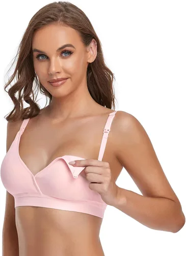 Vista 4 de JOYTREE Wireless Nursing Bras for Breastfeeding 3 Pack Maternity Bras for Pregnancy Supportive for Women with Extra Extenders