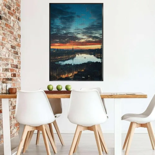 Vista 7 de Cityscape - Rompecabezas de madera de 1000 piezas, rompecabezas de fotos personalizados para adultos, amigos, rompecabezas de fotos, regalos