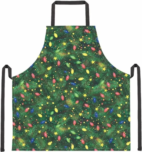 Vista 70 de Dreaweet Delantal de cocina unisex con cuello ajustable de Navidad
