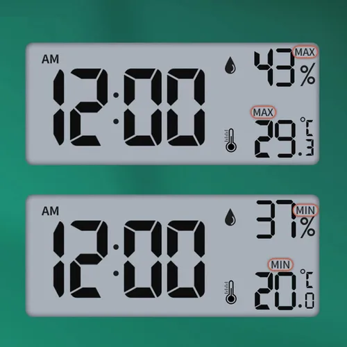 Vista 6 de Termómetros de habitación para interiores Termómetro higrómetro digital LCD, termómetro de temperatura ambiente, monitor de temperatura ambiente