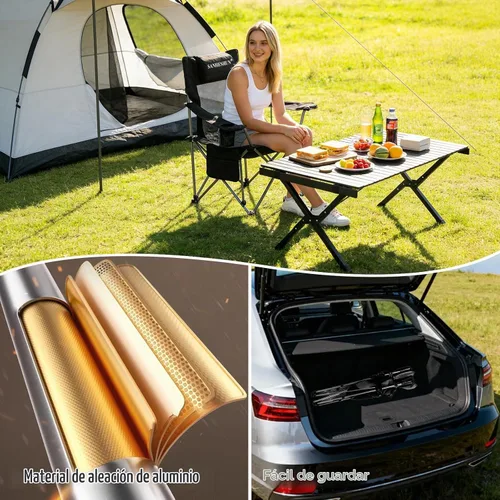 Vista 7 de Zero Gravity - Silla de camping reclinable con almohada acolchada, soporte para tazas, bolsillo de almacenamiento y bolsa de transporte, sillón