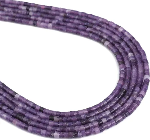 Vista 34 de BEADIA Cuentas Espaciadoras de Jade Natural Africano Planas Redondas Sueltas para Hacer Joyas con Abalorios 3mmx2mm 38cm