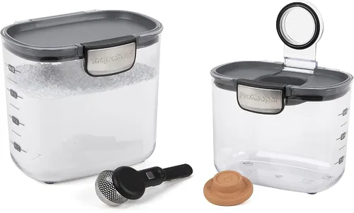 Vista 9 de Progressive International ProKeeper+ Juego de recipientes herméticos de plástico transparente para organización de la cocina del panadero