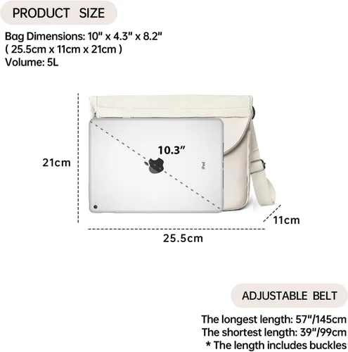 Vista 6 de Bolso cruzado para mujer, bolsa de festival para toda la noche, con correa ajustable, bolso de nailon para viajes, trabajo, casual, al aire libre