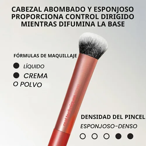 Vista 4 de Real Techniques Juego de 5 Piezas Everyday Essentials de Brochas de Maquillaje, Incluye 4 Brochas y Esponja de Maquillaje, Para Base, Rubor