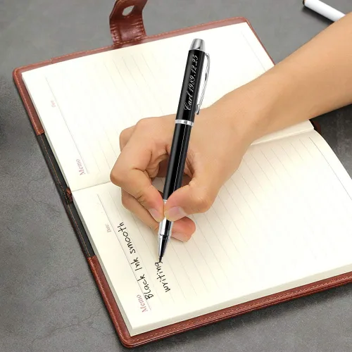 Vista 6 de Aolun Bolígrafos personalizados, bolígrafo grabado personalizado, perfecto para cumpleaños, negocios, fiestas con nombre, eslogan o logotipo, tinta