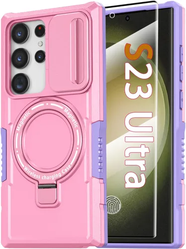 Vista 127 de Funda magnética para Samsung Galaxy Note 20 Ultra con soporte de anillo [con protector de pantalla] [Compatible con carga inalámbrica MagSafe] Funda