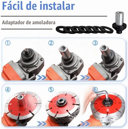 Vista 8 de Mesee Amoladora angular M10 a ranuradora adaptador, adaptador de ranura de cambio rápido, accesorio de cabezal de conversión, amoladora angular