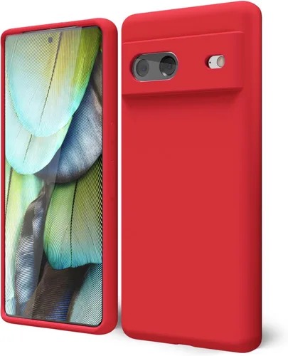 Vista 117 de oakxco para Google Pixel 6A Funda de teléfono de silicona líquida, diseño estético lindo y delgado para mujer y niña, cubierta de gel suave, lisa