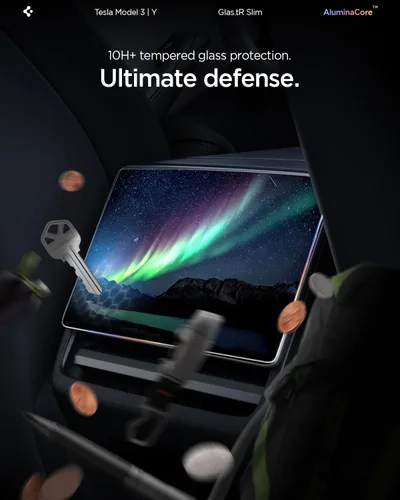 Vista 5 de Spigen Protector de pantalla mate para modelo 3 (2024-2026), modelo Y
