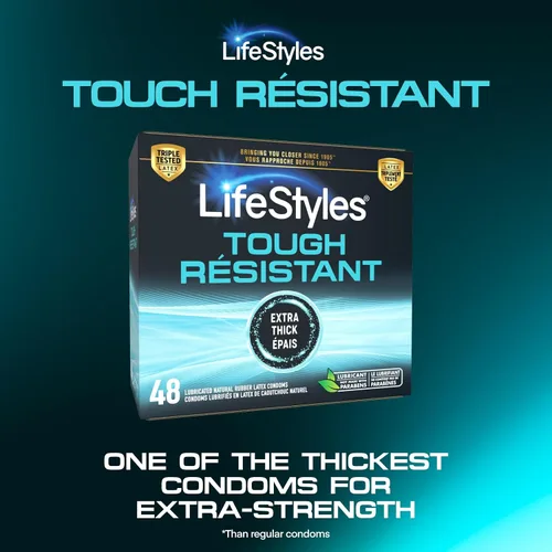 Vista 2 de Lifestyles Preservativos extra fuertes, paquete de 48