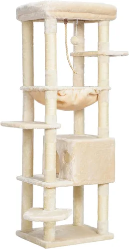 Vista 9 de Heybly Árbol para Gatos para Gatos Grandes de 20 libras de Servicio Pesado, Torre para Gatos XXL de 60 pulgadas para Gatos de Interior, Condominio