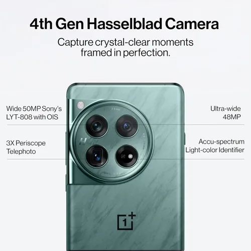 Vista 4 de OnePlus 12 teléfonos Android desbloqueados: teléfono Snapdragon 8 Gen 3 con 16 GB de RAM, cámara Hasselblad, SIM dual, pantalla ProXDR de 2K 120Hz