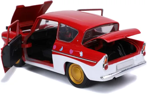 Vista 2 de Jada 1:24 Diecast Lucky Charms 1959 Ford Anglia con Lucky theLepruchan Figura