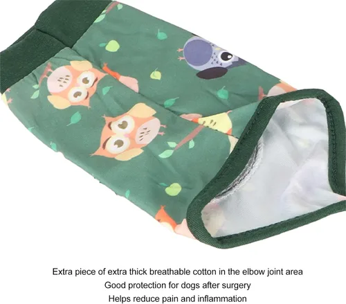 Vista 3 de Traje de recuperación de piernas delanteras para perro, coderas protectoras suaves para cachorros, mangas de recuperación para perros después